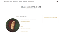 Desktop Screenshot of lizziesiddal.com